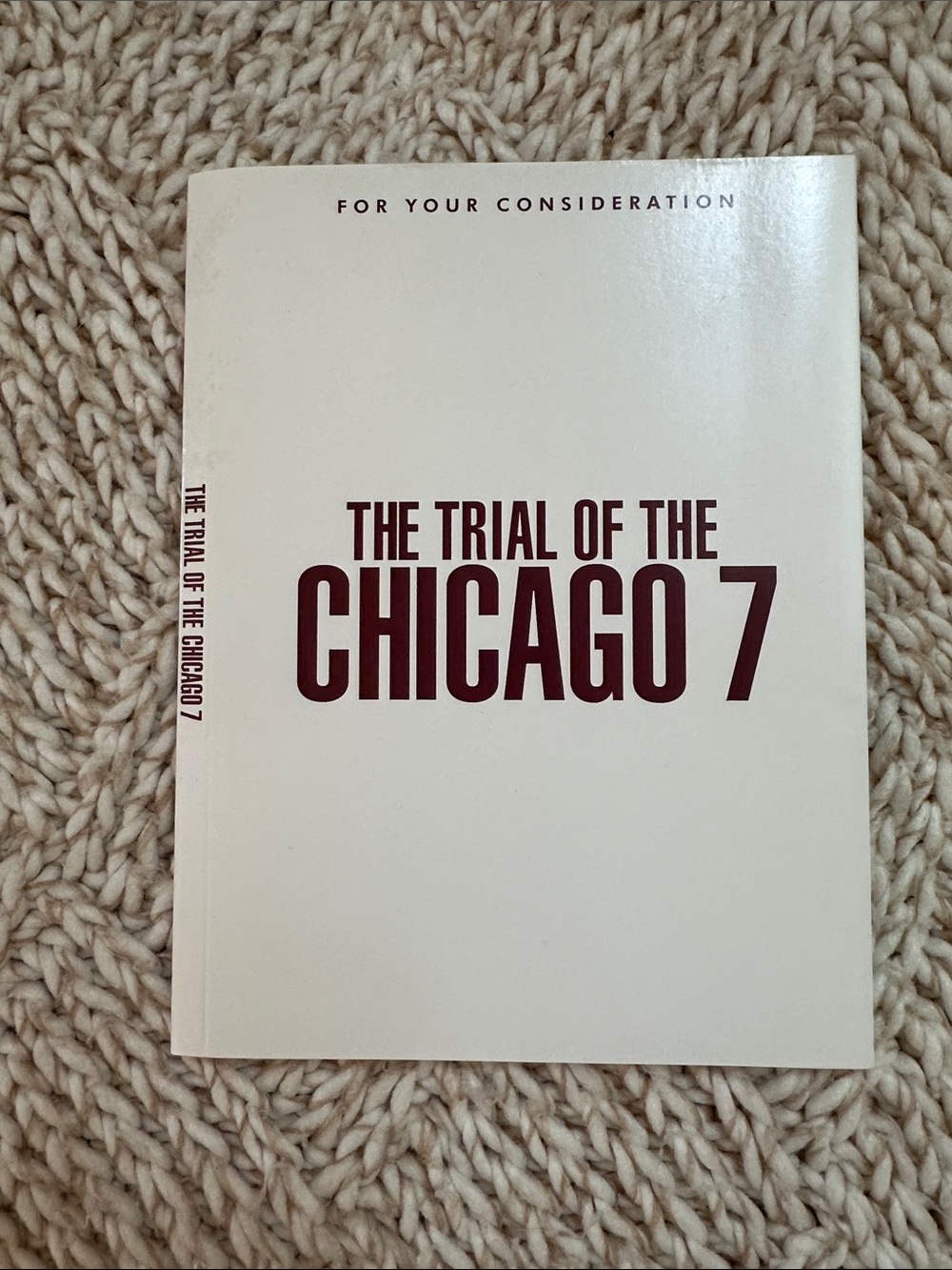 Netflix “The Trial of the Chicago 7” Oscars Screening DVD